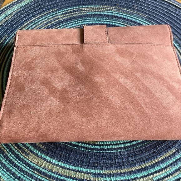 Big Buddha Faux Suede Crossbody Purse Blush Pink - Picture 2 of 5